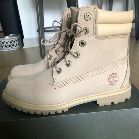 cream timberlands womens